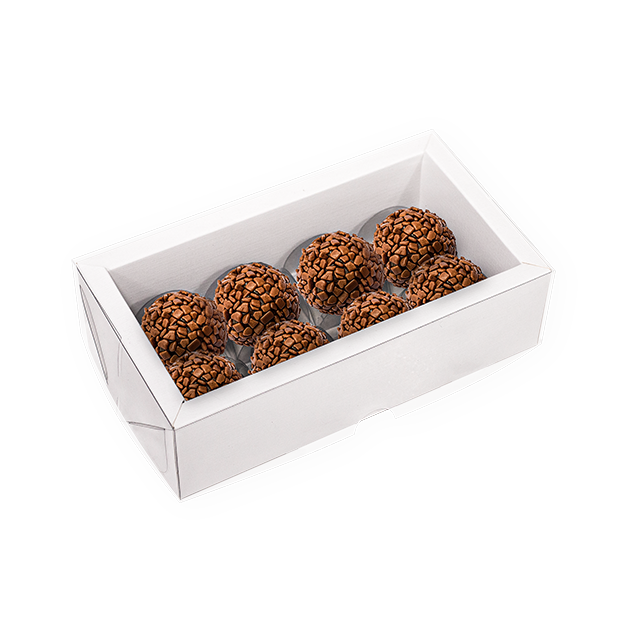 Caixa Alta Com Moldura (08 Doces) Branco