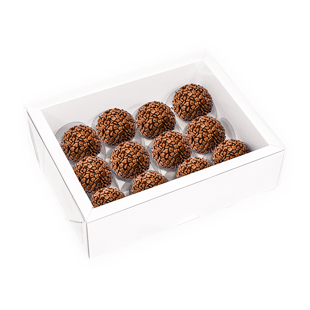 Caixa Alta Com Moldura (12 Doces) Branco